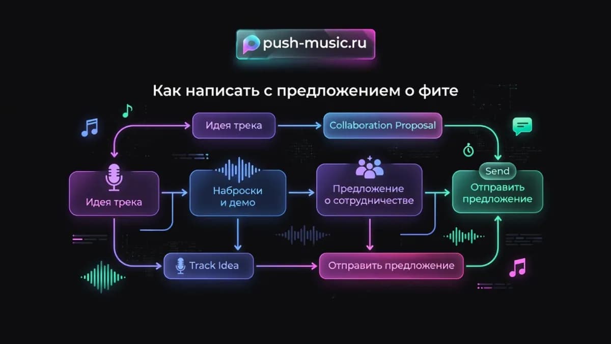 Как написать с предложением о фите: идея трека, наброски и демо, предложение о сотрудничестве Как написать с предложением о фите: идея трека, наброски и демо, предложение о сотрудничестве