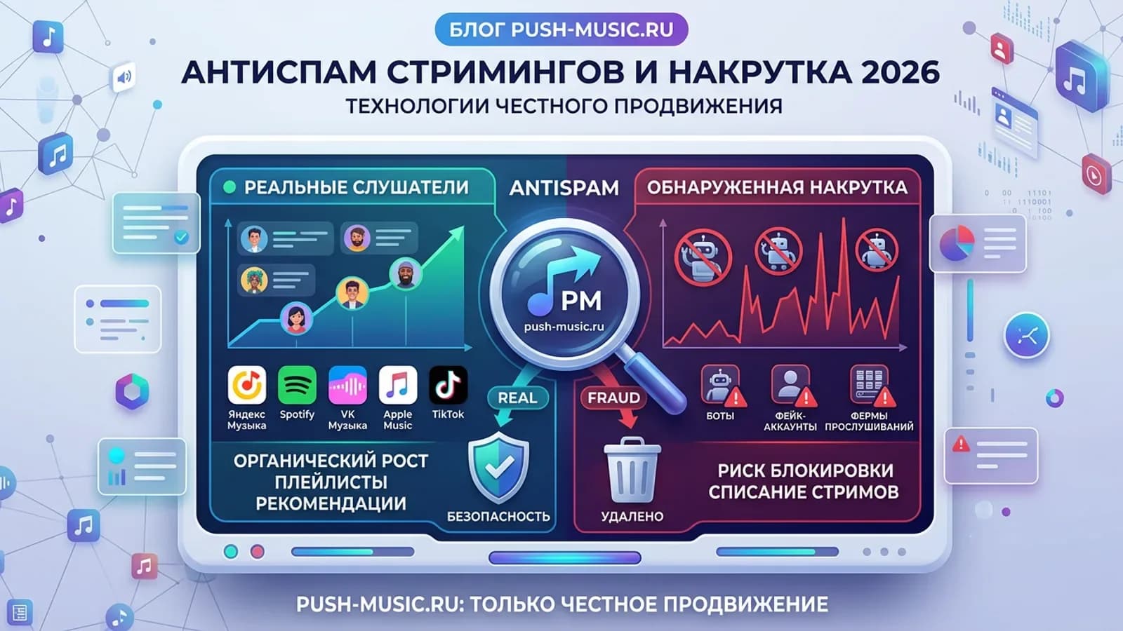 Антиспам стримингов: почему накрутка в 2026 опаснее, чем раньше