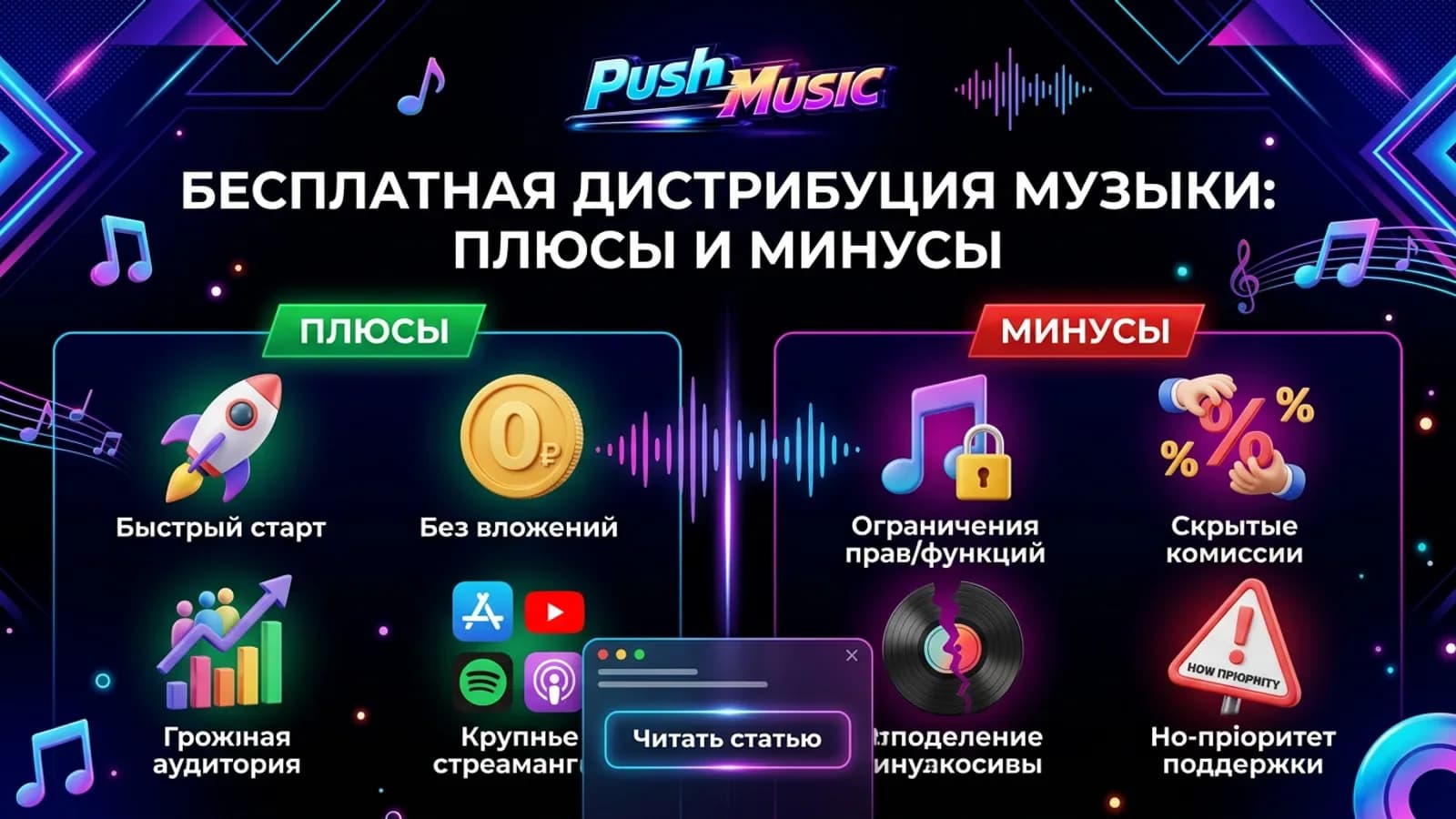Бесплатная дистрибуция музыки: плюсы и минусы