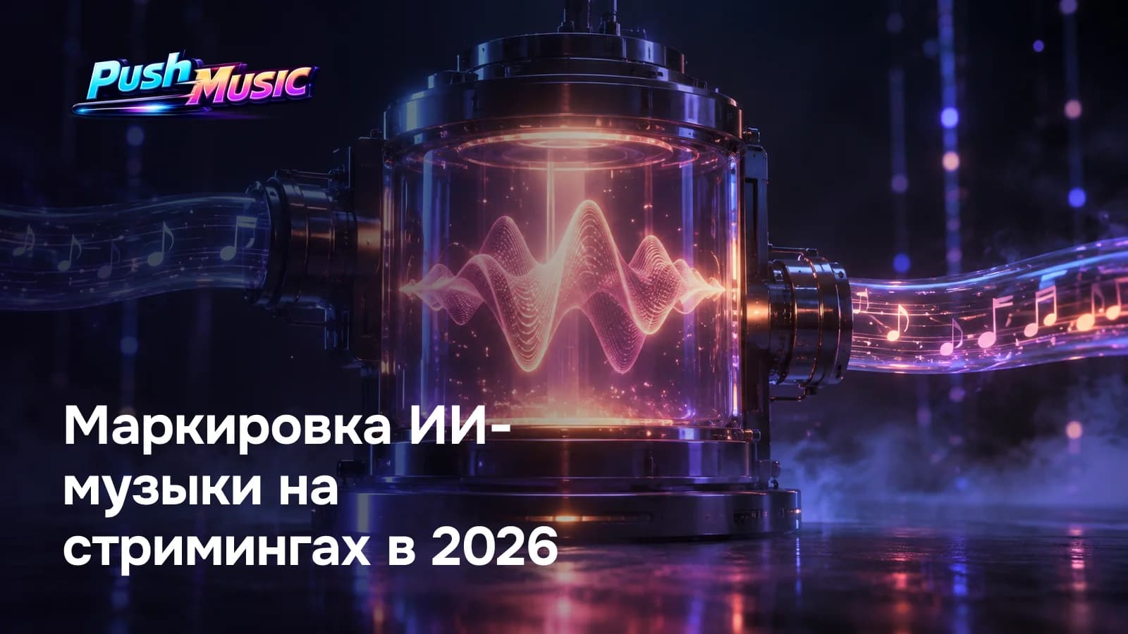 Маркировка ИИ-музыки на стримингах в 2026 Обложка статьи: Маркировка ИИ-музыки на стримингах в 2026