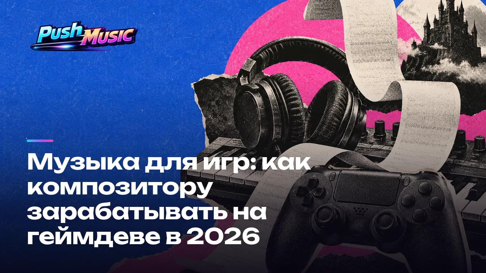 Музыка для игр: как композитору зарабатывать на геймдеве в 2026 Обложка статьи: Музыка для игр: как композитору зарабатывать на геймдеве в 2026