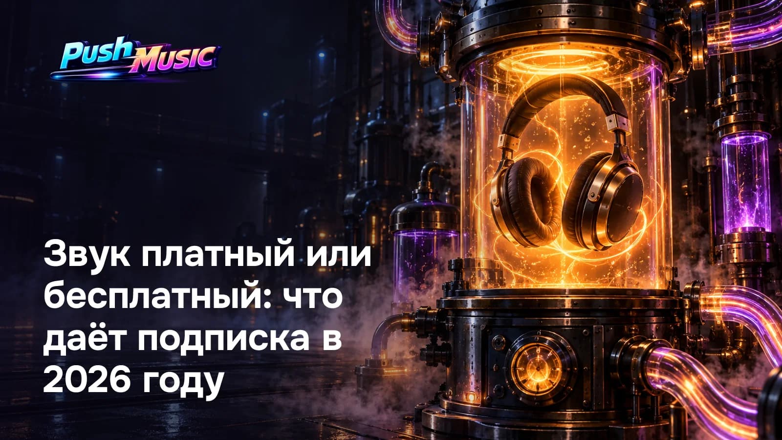 Звук платный или бесплатный: что даёт подписка в 2026 году Обложка статьи: Звук платный или бесплатный: что даёт подписка в 2026 году