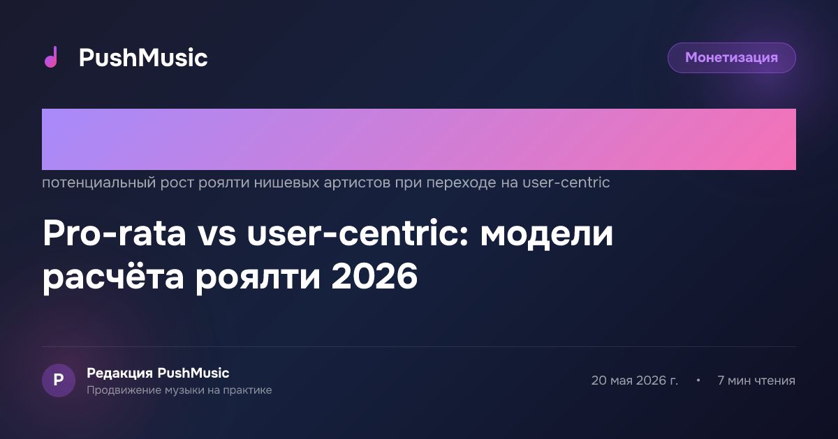 Pro-rata vs user-centric: модели расчёта роялти 2026